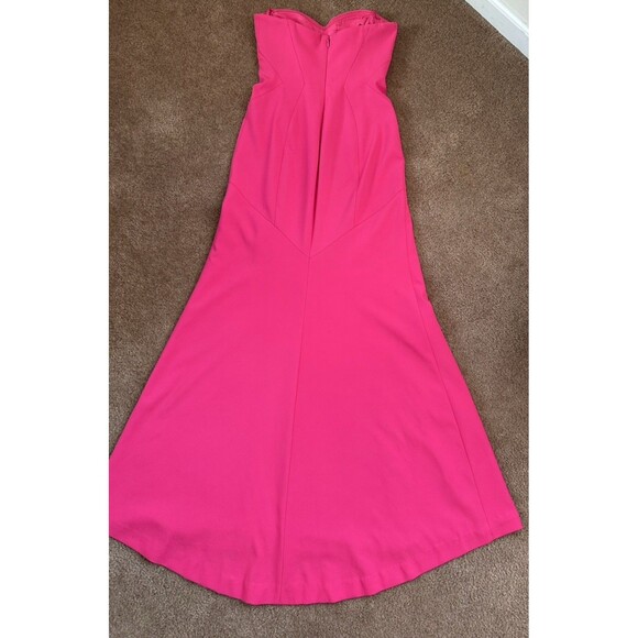 BCBG MaxAzria 'Surrey' ~ Pink Crepe Strapless Bustier Formal Gown 4 - Picture 9 of 16